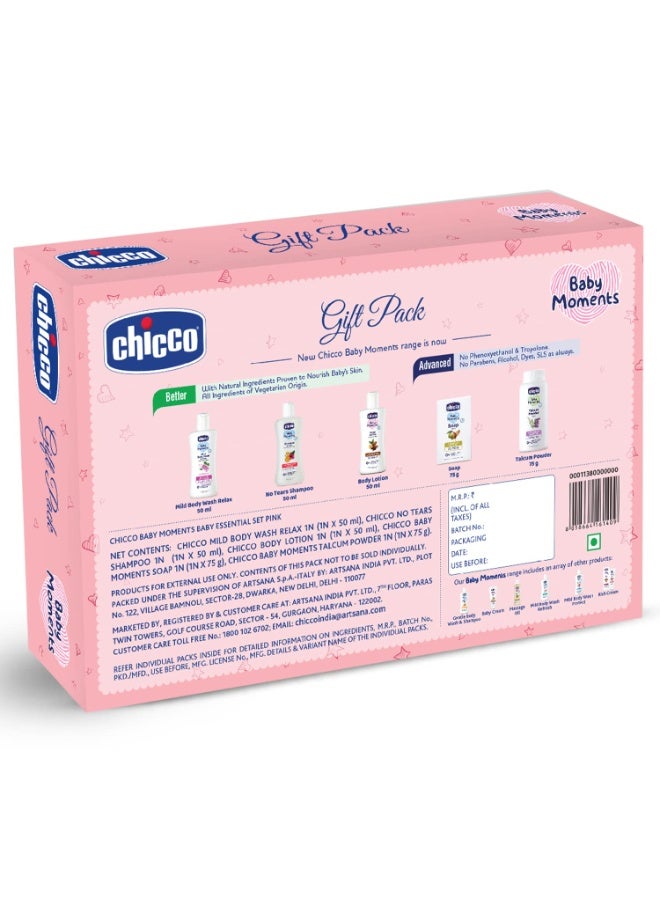 Chicco Baby Moments Essential Set Pink, Gift Set for Babies, 0m+ - Image 4